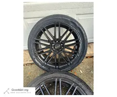 ruff racing rims and 3 tires 17 inch